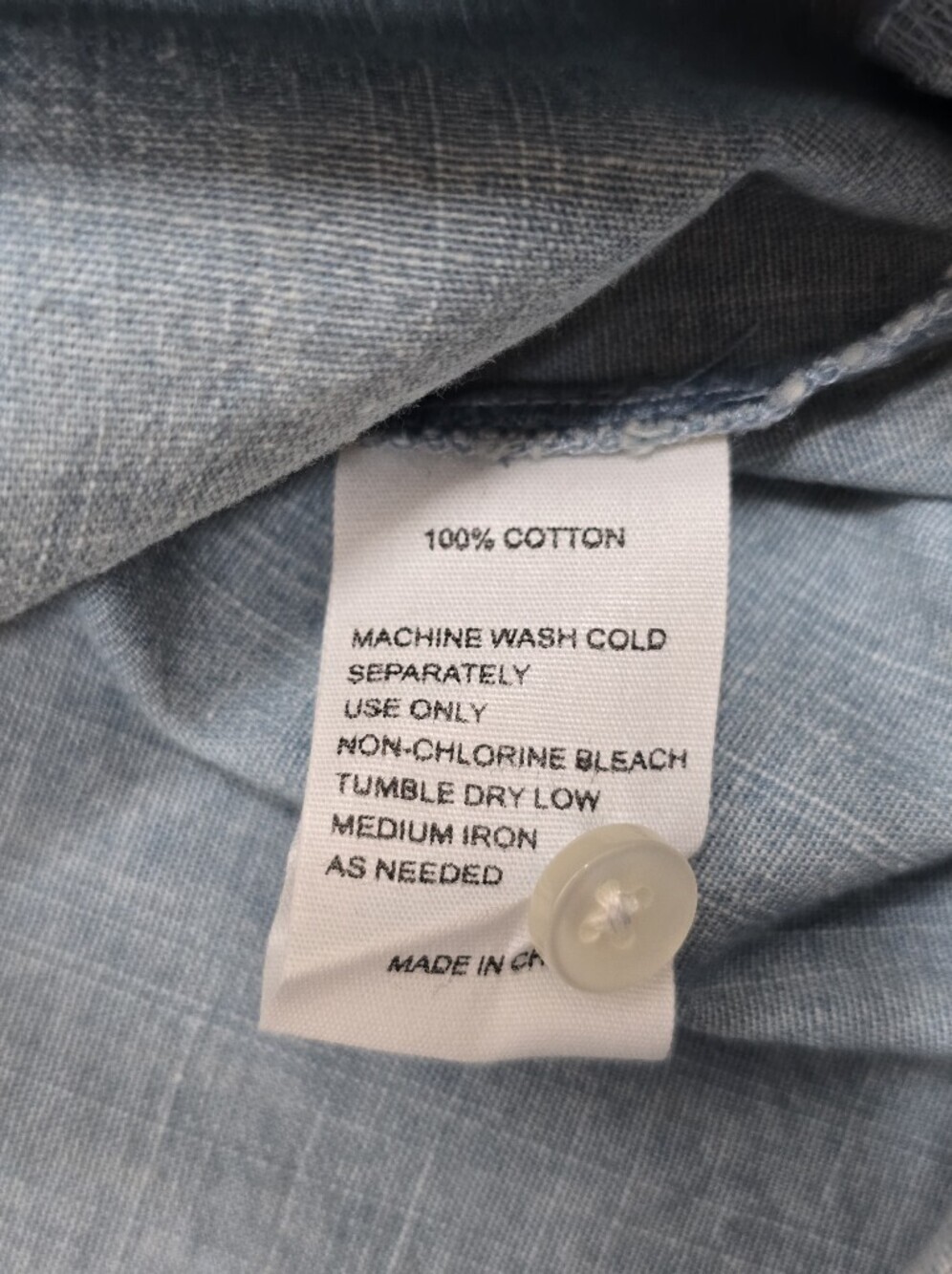 Trovata Birds of Paradis Marianne B Chambray Ruffle Sleeve Shirt S Button Down - Picture 12 of 15